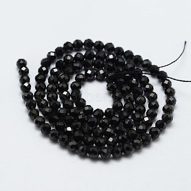 Chapelets de perles en spinelle noir naturel(X-G-E366-07-2mm)-3