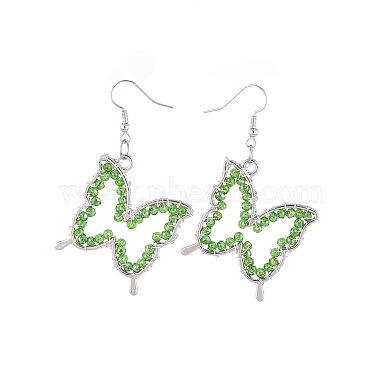 Boucles d'oreilles en verre et pendentif collier ensembles de bijoux(SJEW-JS01076-03)-7