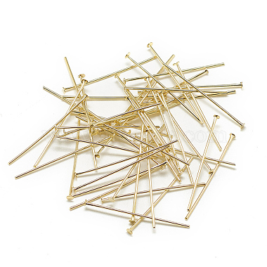 Brass Flat Head Pins(X-KK-T032-092G)-2