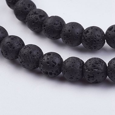 Natural Lava Rock Beads Strands(G-F436-6mm)-3