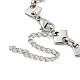 304 Stainless Steel Rhombus Link Chains Bracelets for Men & Women(BJEW-D042-02P)-3