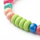 Natural Wood Round Beads Stretch Bracelets for Kid(BJEW-JB06640)-7