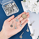 36Pcs 6 Style Alloy Flower Keychain(HJEW-BC0001-23)-3
