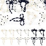 12Pcs 6 Styles Spray Painted Alloy Enamel Pendants, Bowknot with Polka Dot Pattern Charms, Mixed Color, 24.5~25.5x20~20.5x4~5mm, Hole: 1~1.6mm, 2pcs/style(ENAM-TA0003-03)