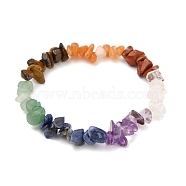 Chakra Jewelry, Chip Natural Gemstone Beads Stretch Bracelets, Inner Diameter: 1-7/8 inch(4.7cm), Bead: 5~8x5~8mm(BJEW-JB05535)