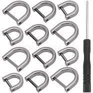 Gorgecraft Alloy D-Ring Shackles Clasps, with Iron Screwdriver, with Plastic Handles, Gunmetal, Clasps: 19~26x21~27mm, Inner Diameter: 13~19mm(FIND-GF0002-48B)