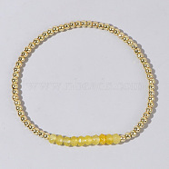 Colorful Mixed Brass Synthetic Gemstone Bead Copper Bracelet Women's Fashion Jewelry Wholesale(RJ2833-2)