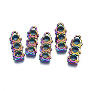Rainbow Color Alloy Pendants Enamel Settings, Cadmium Free & Nickel Free & Lead Free, Traffic Light, 19.5x7x5mm, Hole: 1.8mm(PALLOY-S180-324)
