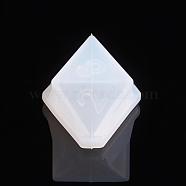 Silicone Dice Molds, Resin Casting Molds, For UV Resin, Epoxy Resin Jewelry Making, Polygon Dice, White, 25x30x21mm, Lid: 23.5x27x3.5mm, Base: 20x29x24mm(DIY-L021-35)
