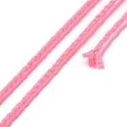 20M Polyester Braided Cord for Jewelry Making, Round, Hot Pink, 2mm, about 21.87 Yards(20m)/Roll(OCOR-G015-04A-07)