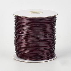 Eco-Friendly Korean Waxed Polyester Cord, Dark Red, 3mm, about 41.01~41.56 Yards(37.5~38m)/Roll(YC-P002-3mm-1134)