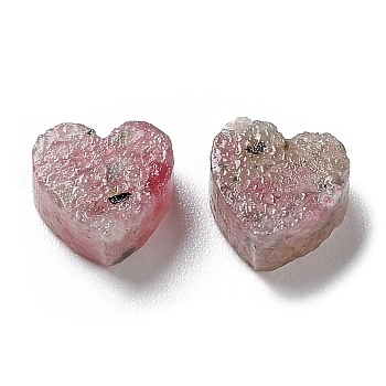 Natural Tourmaline Cabochons, Heart, 6~7x6~6.5x3mm