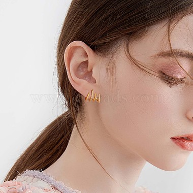 Crystal Rhinestone Claw Stud Earrings(JE919A)-6