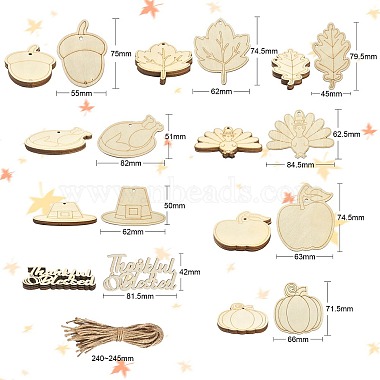Thanksgiving Day Theme Unfinished Wood Cutouts(WOOD-CJC0009-03)-2