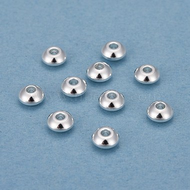 Silver Disc 201 Stainless Steel Spacer Beads