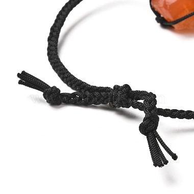 Pochette en macramé avec des bracelets de perles tressées de pierres précieuses naturelles mélangées(BJEW-JB06616)-7