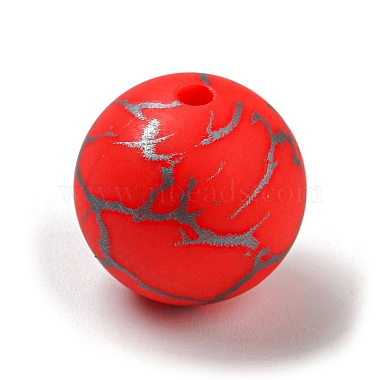 Red Round Silicone Beads