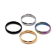 Ion Plating(IP) 304 Stainless Steel Simple Plain Band Finger Ring for Women(RJEW-B036-09)-1
