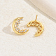 Fashionable Moon Brass Stud Earrings(LQ5104)-2