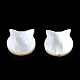 Natural Black Lip Shell & White Shell Beads(SSHEL-N034-124B)-3
