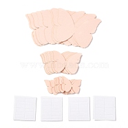 3D Plastic Wall Stickers, with Adhesive Tape, for Home Living Room Bedroom Wall Decorations, Butterfly, Pink, 23~55x30~70x0.2mm, 48pcs/set(DIY-F077-04D)