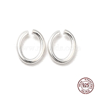 925 Sterling Silver Open Jump Rings, Oval, Silver, 20 Gauge, 5x4x0.8mm, Inner Diameter: 2.6x3.6mm, about 166pcs/10g(STER-NH0001-36C-S)