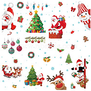 8 Sheets 8 Styles PVC Waterproof Wall Stickers, Self-Adhesive Decals, for Window or Stairway Home Decoration, Rectangle, Christmas Themed Pattern, 200x145mm, about 1 sheets/style(DIY-WH0345-045)