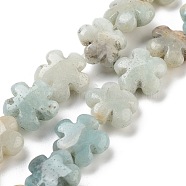 Natural Flower Amazonite Beads Strands, Flower, 16x16x6mm, Hole: 1.4mm, about 25pcs/strand, 14.57~14.96 inch(37~38cm)(G-F769-F01-01)