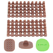 1 Set Plastic Cookie Stamp Sets, Interchangeable Stamps, including Letters, Numbers, Math Symbols, Geometrics, Multipurpose, Also as Clay Stamps, Saddle Brown, 37.5~68x31.5~33x16.5~18mm(DIY-CP0007-05)