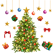 PVC Wall Stickers, Wall Decoration, Christmas Tree, 900x390mm, 2pcs/set(DIY-WH0228-867)