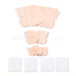 3D Plastic Wall Stickers, with Adhesive Tape, for Home Living Room Bedroom Wall Decorations, Butterfly, Pink, 23~55x30~70x0.2mm, 48pcs/set(DIY-F077-04D)