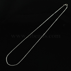 316 Surgical Stainless Steel Cable Chains Necklaces, with Lobster Clasps, Stainless Steel Color, 20 inch(51cm), Link: 2x1.5x0.4mm(X-STAS-S029-02)