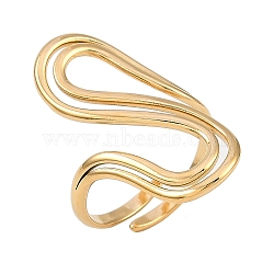 304 Stainless Steel Rings for Women, Real 18K Gold Plated, 31mm, US Size 8 1/2(18.5mm)(RJEW-A049-02A-G)