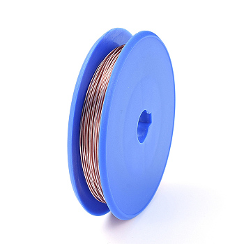 Round Bare Copper Wire, Raw Copper Wire, Copper Jewelry Craft Wire, Raw(Unplated), 0.8mm, about 20m/roll