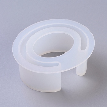 DIY Cuff Bangle Silicone Molds, Resin Casting Molds, For UV Resin, Epoxy Resin Jewelry Making, Ring, White, 87x98x39mm