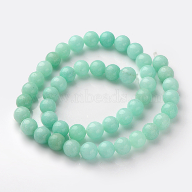 Brins de perles de jade blanc naturel et teint(GSR055)-4