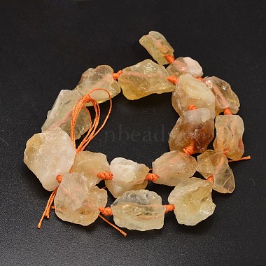 Nuggets Natural Citrine Beads Strands(G-F289-28)-2