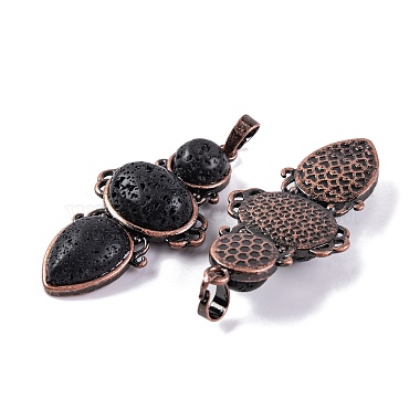 Natural Lava Rock Pendants(G-Q158-04-06)-2