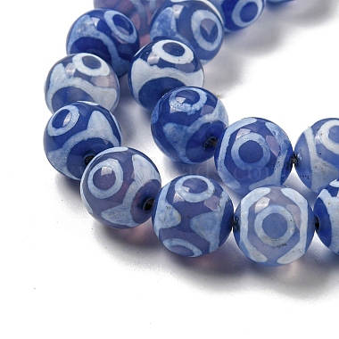 Blue Tibetan Style dZi Beads Strands(TDZI-NH0001-A03-02)-4