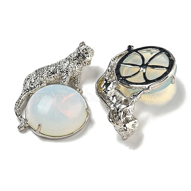 Opalite Half Round Pendants(G-F766-06AS-05)-2