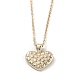 Golden Plated Heart with Constellation/Zodiac Sign Alloy Enamel Pendant Necklaces(NJEW-H214-A06-G)-2