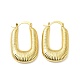 Brass Rectangle Hoop Earrings for Women(EJEW-A079-08G)-1
