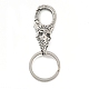 Tibetan Style 316 Surgical Stainless Steel Fittings with 304 Stainless Steel Key Ring(FIND-Q101-01AS)-1