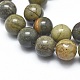 Chapelets de perles de feuille d'argent en jaspe naturel(G-I254-04B)-3