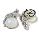 Opalite Half Round Pendants(G-F766-06AS-05)-2