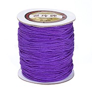 Nylon Thread, Round, Chinese Knotting Cord, Beading String, for Bracelet Making, Indigo, 1.5mm, about 140yards/roll(NWIR-G002-6)