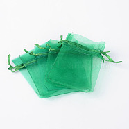 Organza Gift Bags with Drawstring, Jewelry Pouches, Wedding Party Christmas Favor Gift Bags, Green, 30x20cm(OP-R016-20x30cm-09)