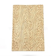 PU Leather Self-adhesive Fabric Sheet, Rectangle, Imitation Wood Grain Pattern, Pale Goldenrod, 30x20x0.04cm(X-DIY-WH0162-22Q)