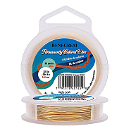 Round Craft Copper Wire, Light Gold, 0.6mm, 22 Gauge(CWIR-BC0001-0.6mm-KCG)