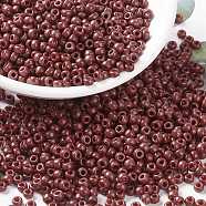 MIYUKI Round Rocailles Beads, Japanese Seed Beads, (RR4470) Duracoat Dyed Opaque Maroon, 8/0, 3mm, Hole: 1mm, about 2111~2277pcs/50g(SEED-X0055-RR4470)